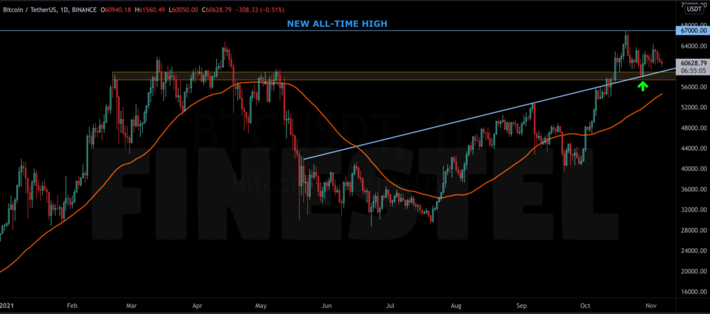 BTC DAILY CHART November 2021