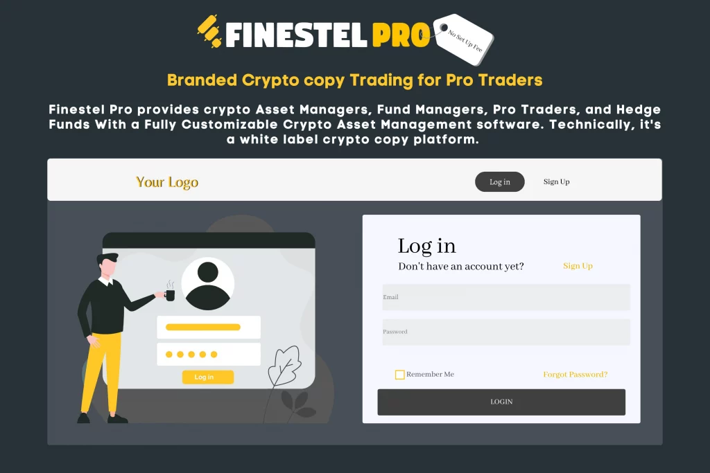 Finestel Pro demo page reading Your brand