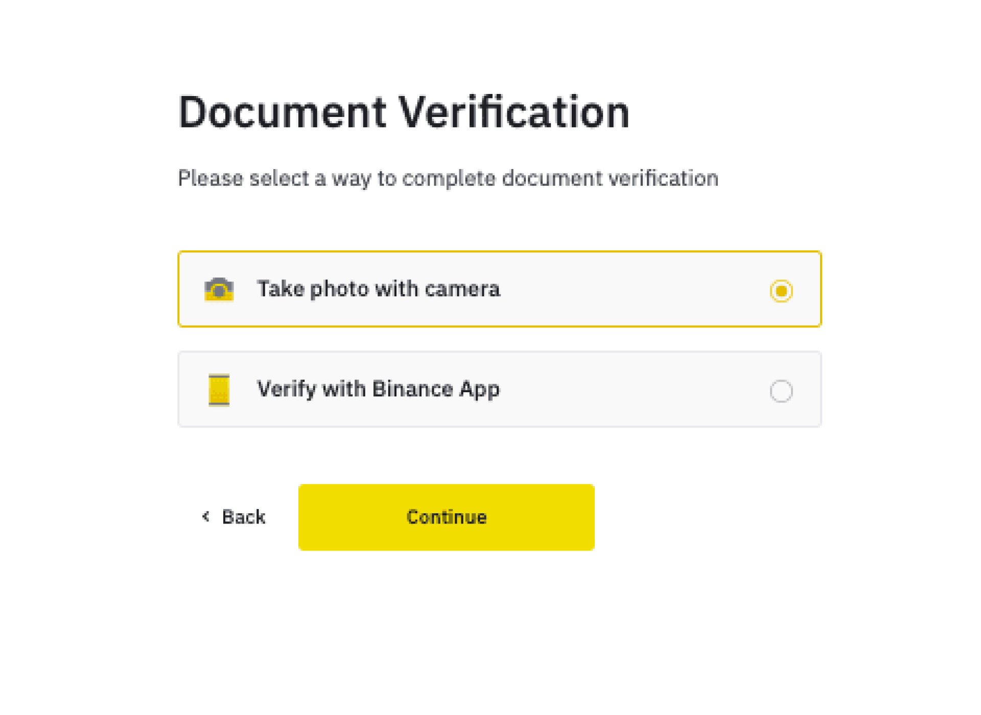 Submit Your ID Documents on Binance