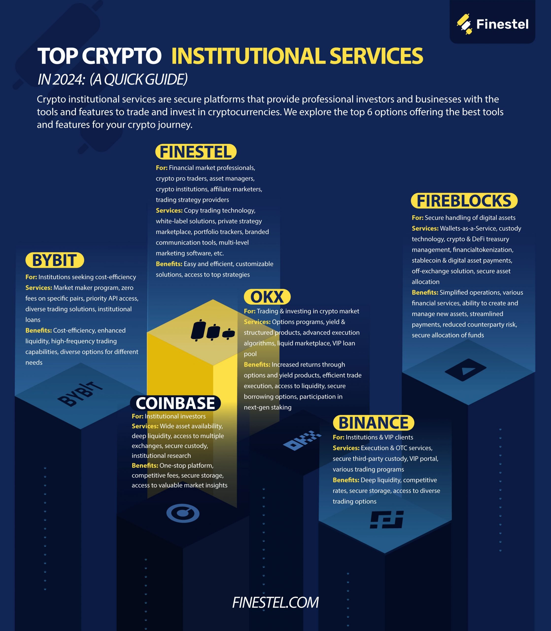 Best Crypto Institutional Services in 2024 Infographic