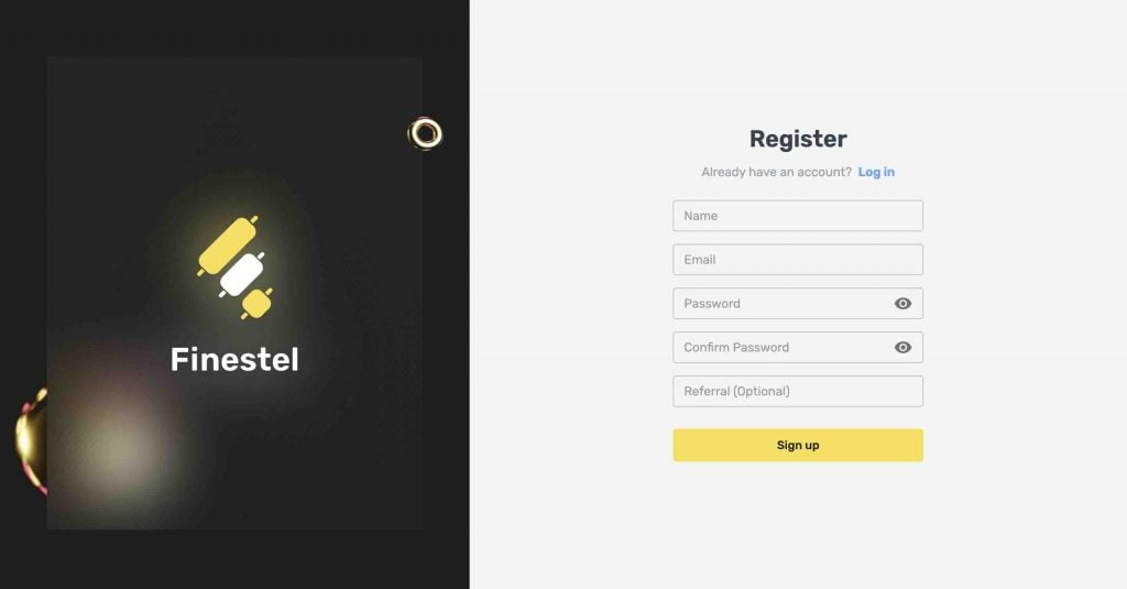 How to Sign Up on Finestel?