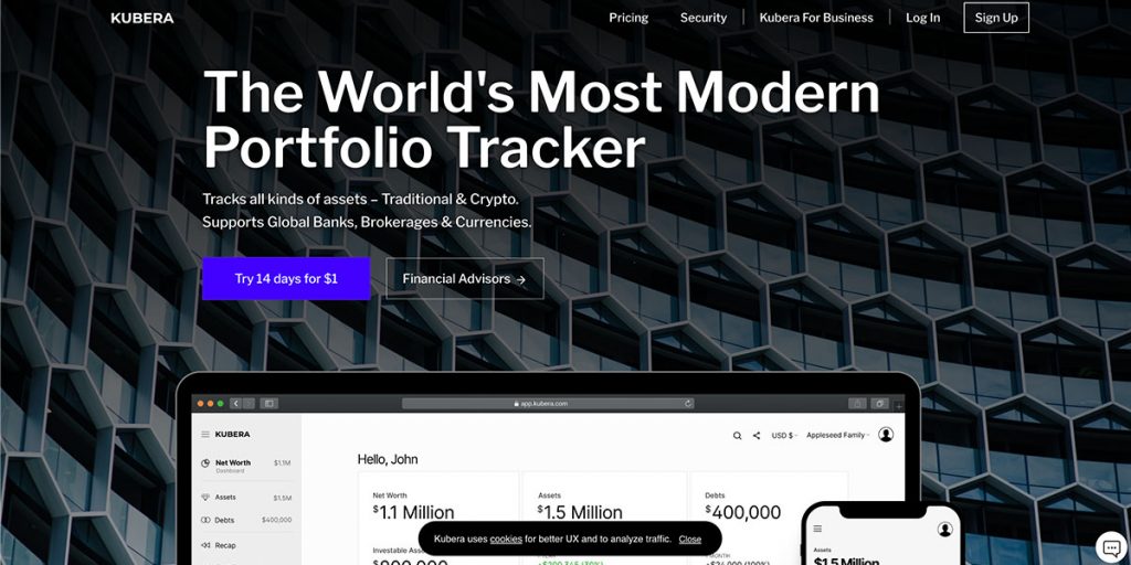 Kubera: Best stock and crypto portfolio tracker