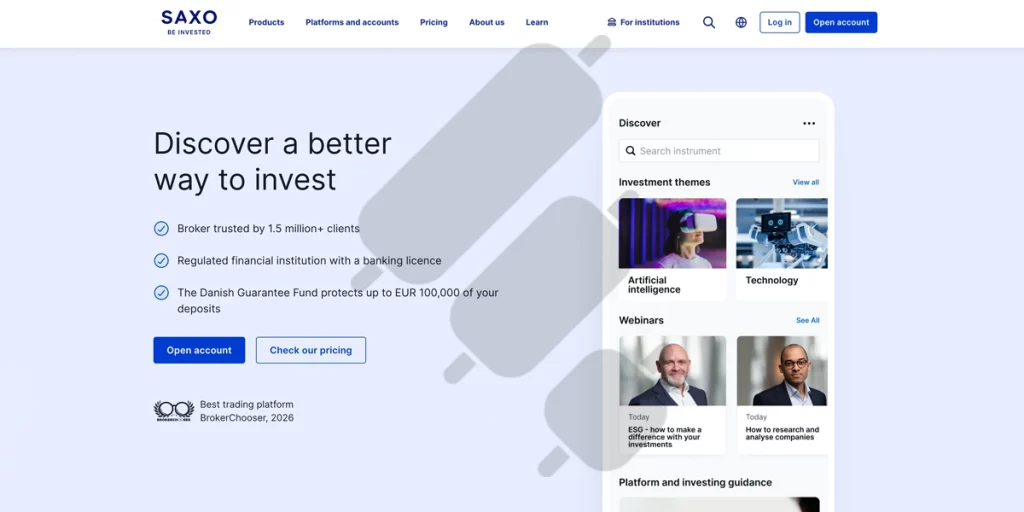 saxo bank home page sep 2026