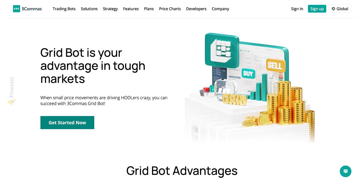 3Commas – Flexible Grid Trading Bot with Advanced Tools