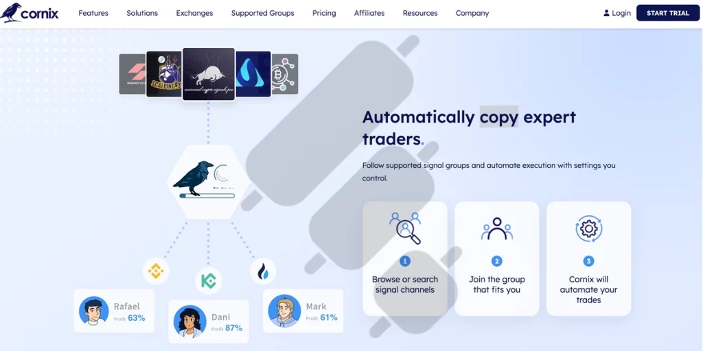 Cornix automated copy trading