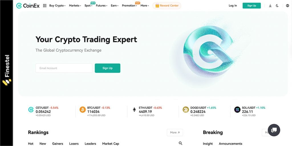 Top 20 no KYC Crypto Exchanges 2025: CoinEX