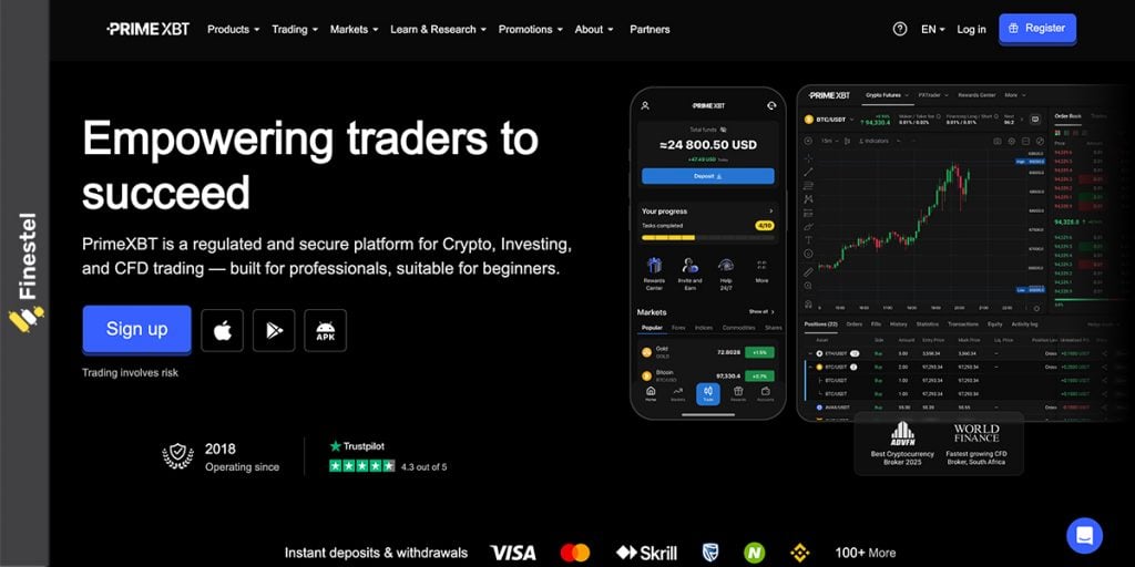 PrimeXBT: Buy Crypto no KYC