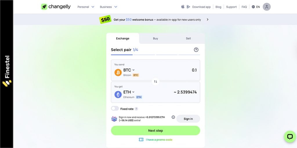 Changelly No KYC Crypto Exchange