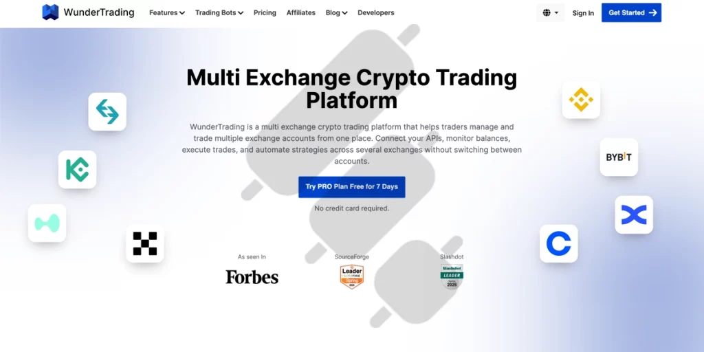 WunderTrading Multi API trading