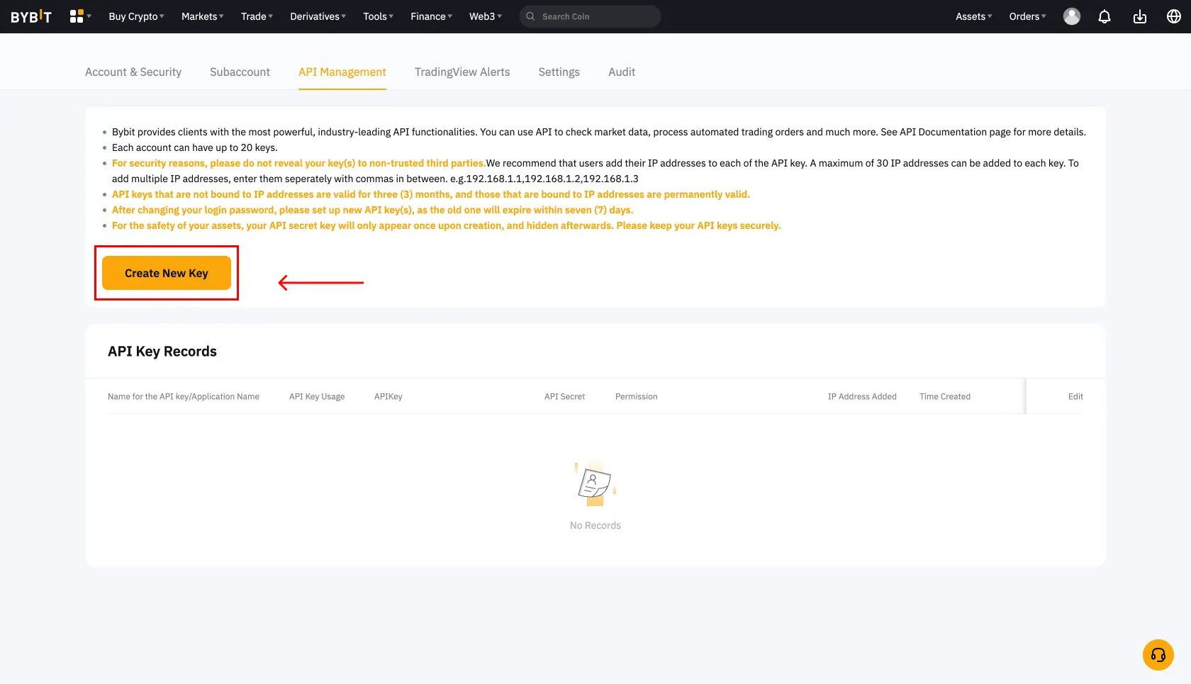 Create Your API Key