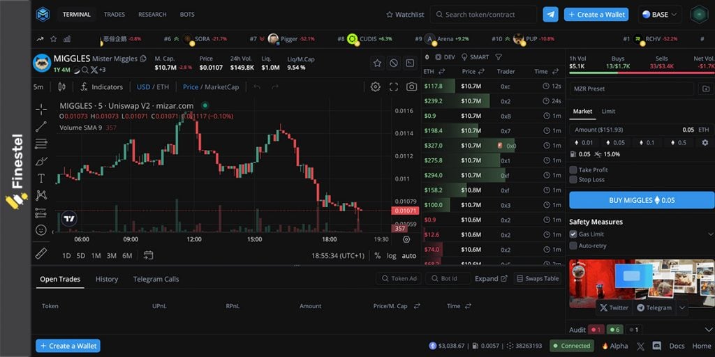 Mizar Crypto Trading Terminal