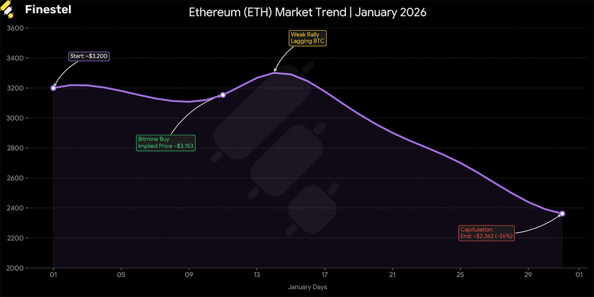 Ethereum ($ETH) chart in Jan 2026