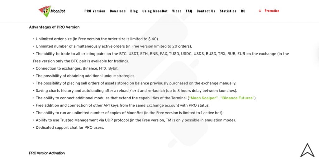 MoonBot Pricing and Plans