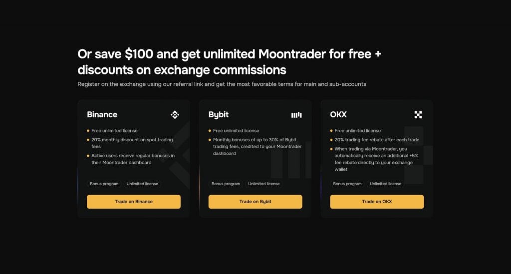 MoonTrader Bonus Program: Affiliate Partners