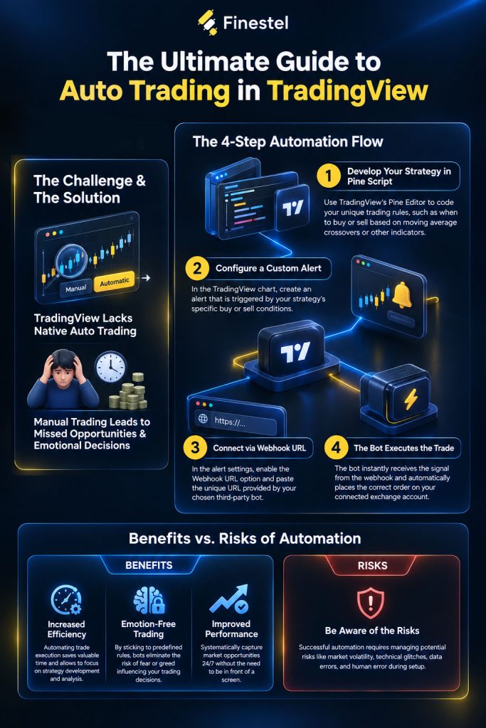 Auto trading in TradingView Infographic 