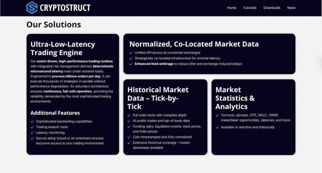 CryptoStruct Review: Solutions for HFT and Algorithmic Trading