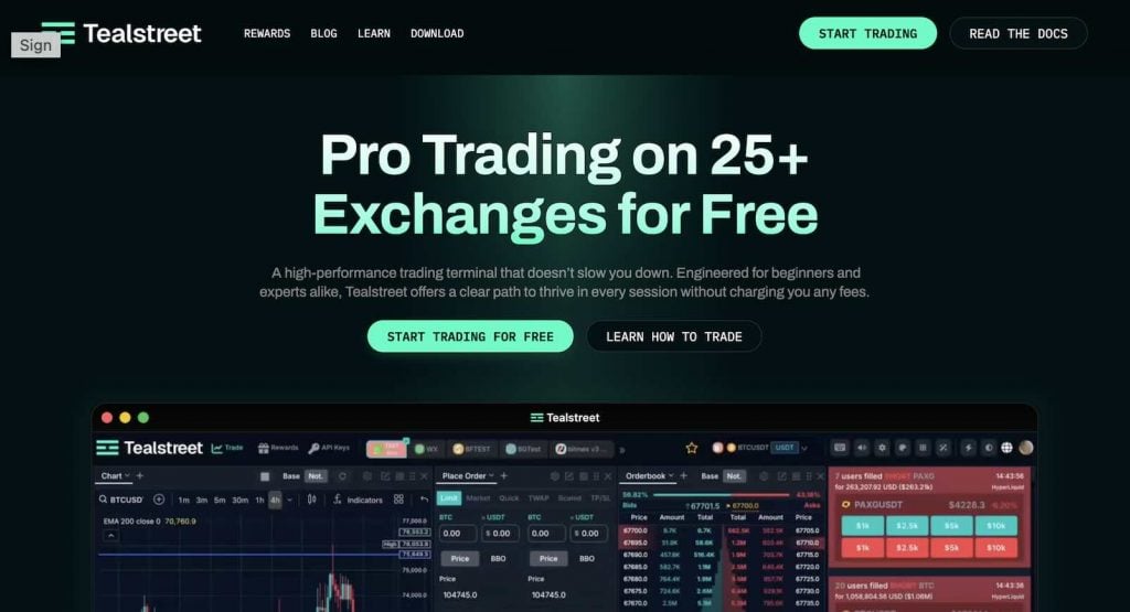 Tealstreet Review: Advanced Crypto Trading Terminal