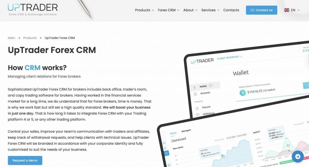 UpTrader Forex CRM Solution Explained