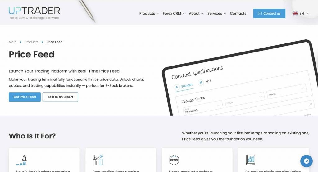 UpTrader Review: What is the UpTrader Price Feed and How to Use it.