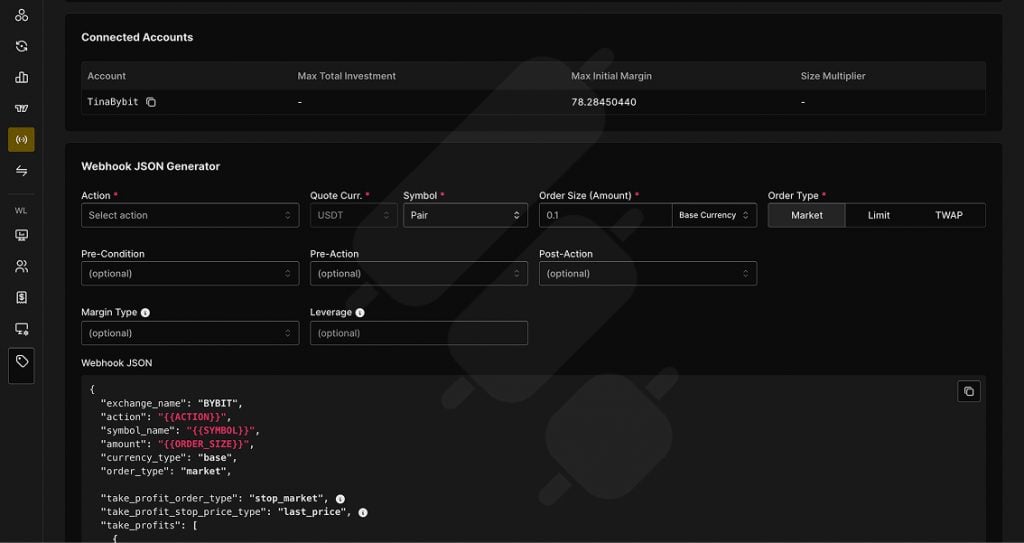 Building a CoinGecko API Trading Bot: Finestel Webhook JSON Generator