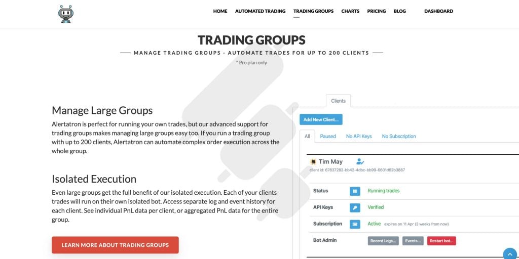 Alertatron Trading Groups