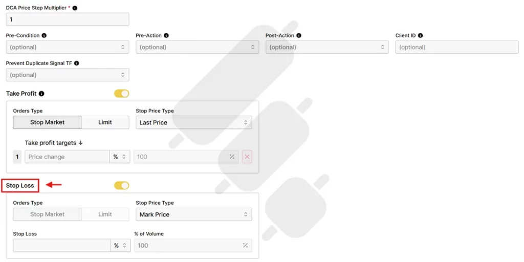 Stop-loss using a DCA bot