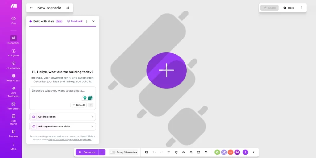 Make dashboard - scenario