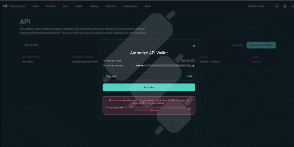 hyperliquid ap wallet name and address