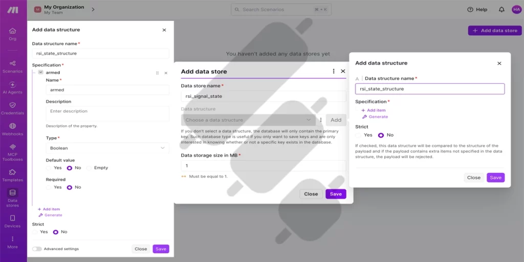 make create data store