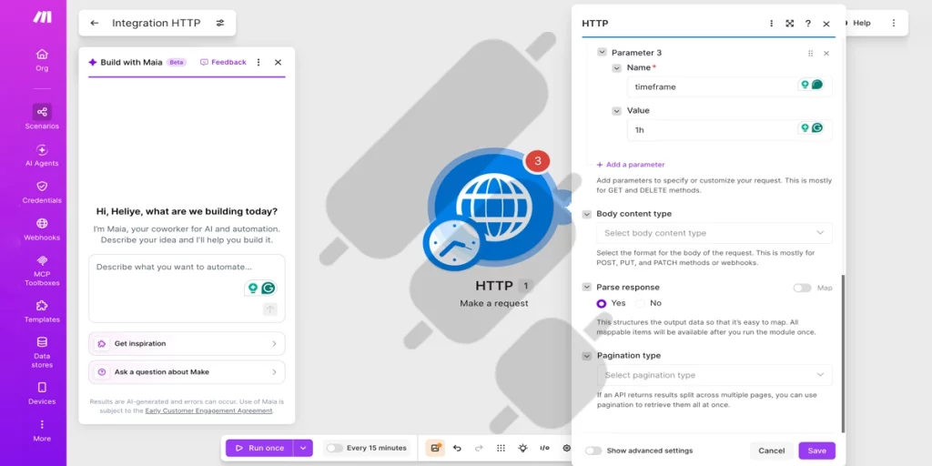 make http request parse response yes