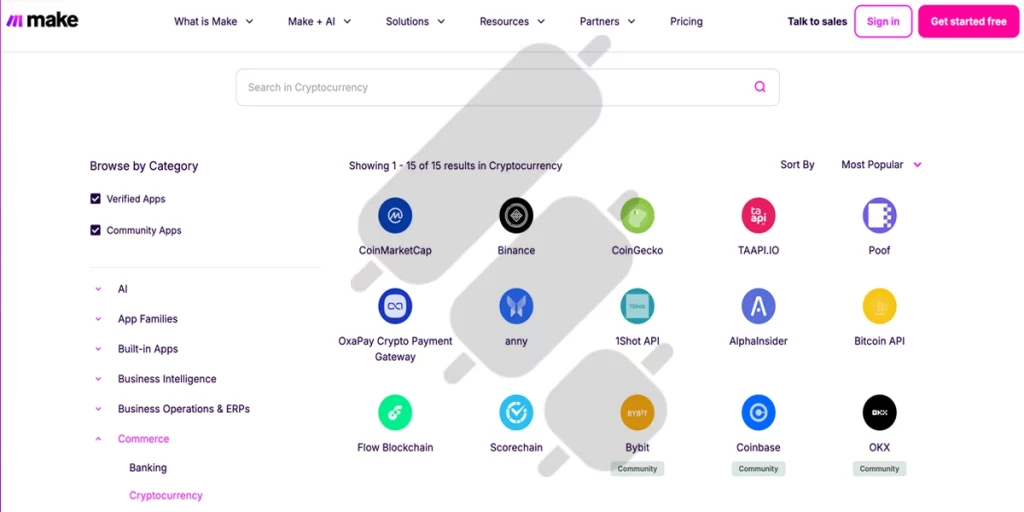 make platform cryptocurrency pre-built apps