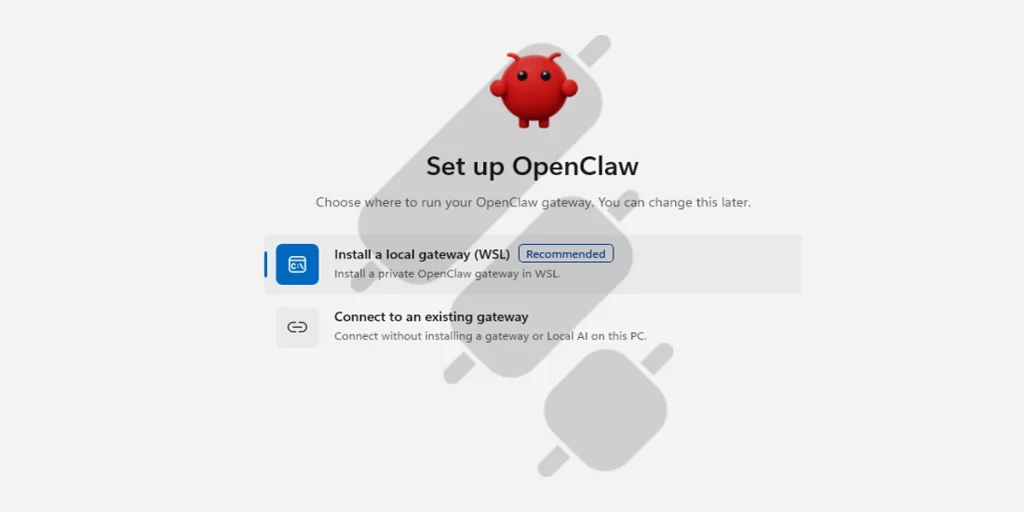 set up OpenClaw and determine the gateway